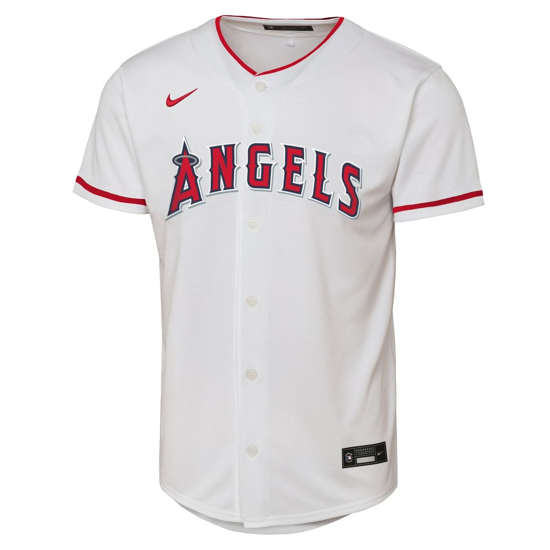 Mike Trout Los Angeles Angels Nike Youth Home Replica Player Jersey - White | MLB Fan Gear