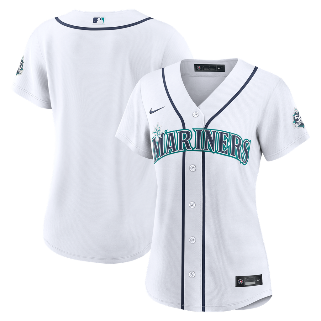 Seattle Mariners Nike Women's Home 50th Season Stadium Jersey - White | MLB Fan Gear