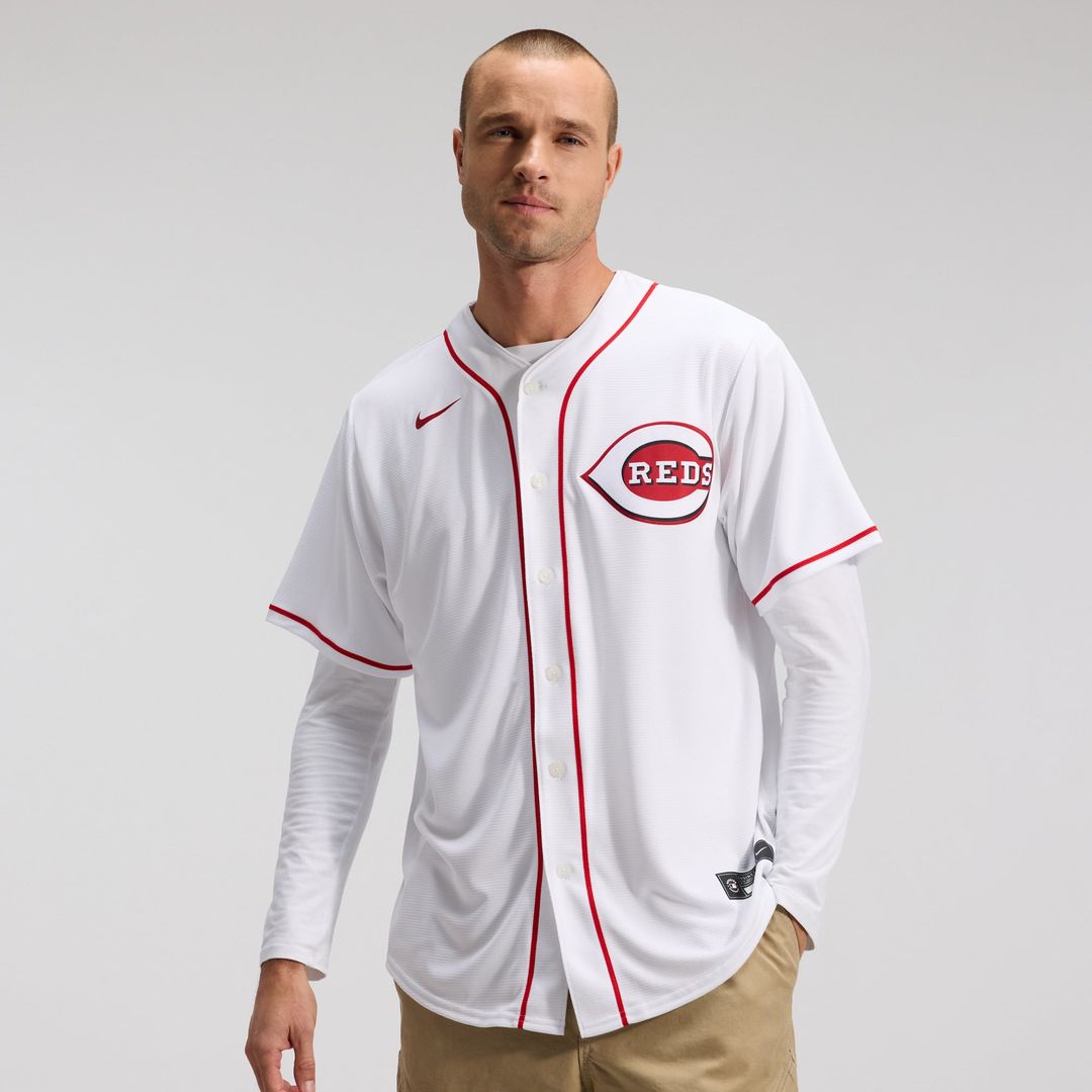 Cincinnati Reds Nike Home Replica Team Jersey - White | MLB Fan Gear
