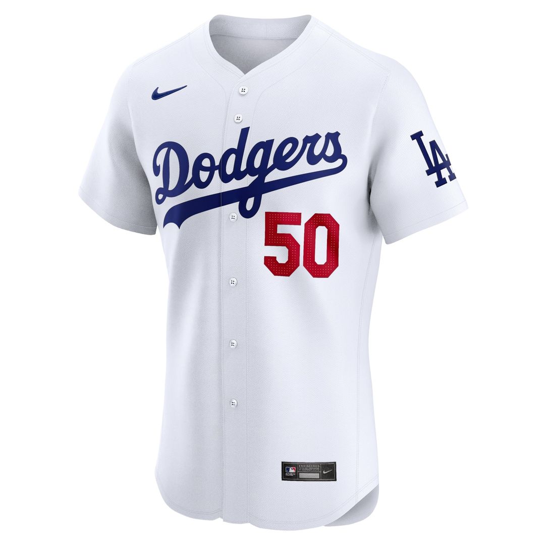 Mookie Betts Los Angeles Dodgers Nike Home Elite Jersey - White | MLB Fan Gear