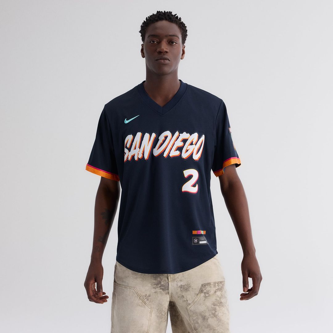 Xander Bogaerts San Diego Padres Nike 2026 City Connect Stadium Jersey - Obsidian | MLB Fan Gear