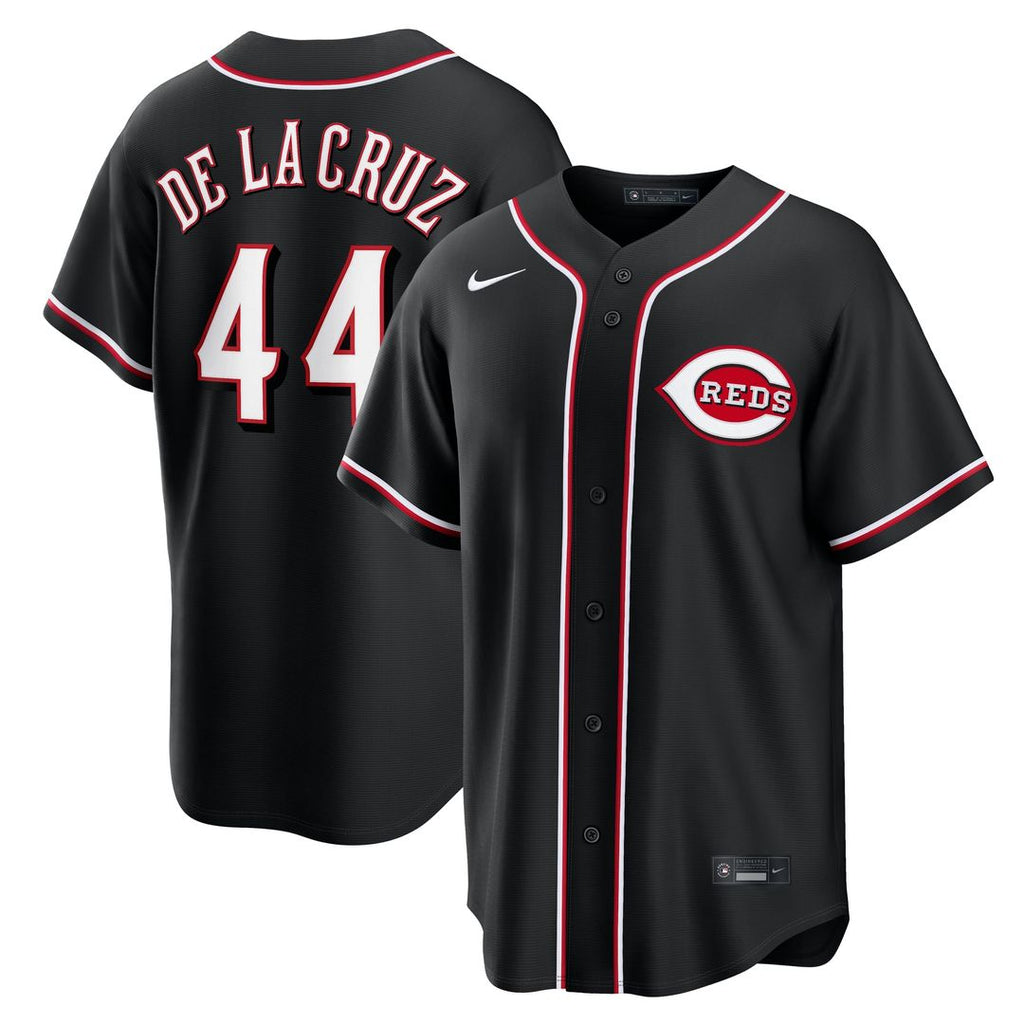 Elly De La Cruz Cincinnati Reds Nike Fashion Replica Black Out Jersey | MLB Fan Gear