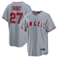 Mike Trout Los Angeles Angels Nike Road Replica Jersey - Gray | MLB Fan Gear