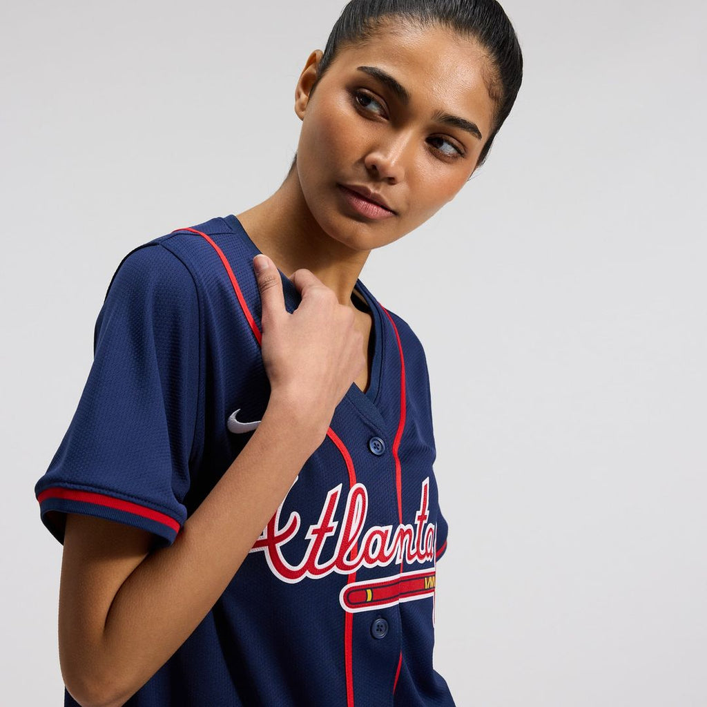 Ronald Acuña Jr. Atlanta Braves Nike Women's Alternate Limited Player Jersey – Navy | MLB Fan Gear