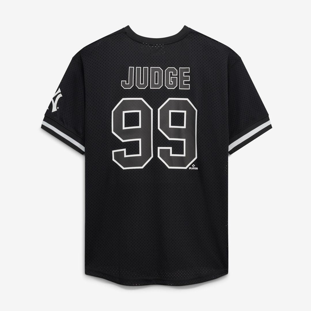 Aaron Judge New York Yankees Fanatics Big & Tall Heavyweight Mesh Jersey - Black/ White | MLB Fan Gear