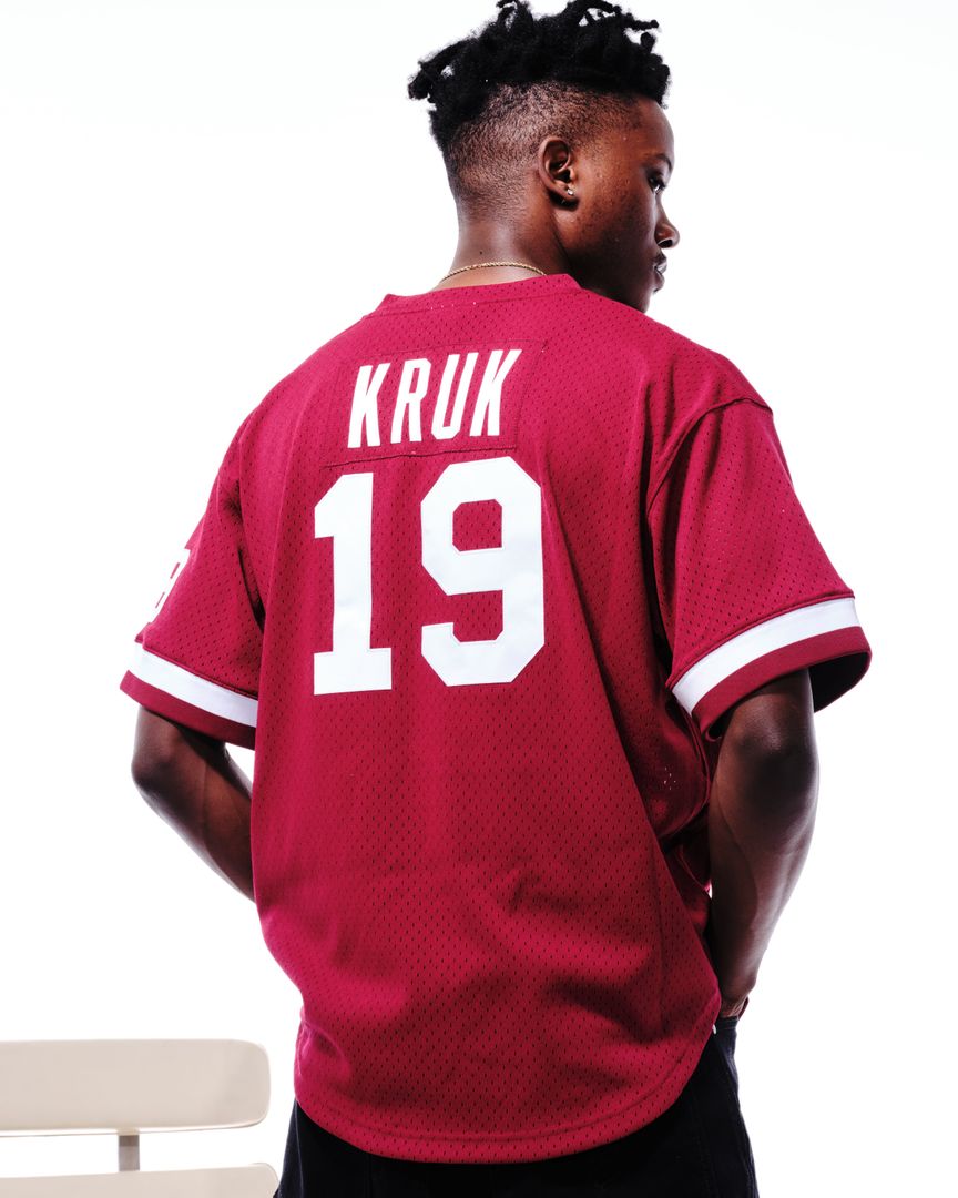 John Kruk Philadelphia Phillies Mitchell & Ness Big & Tall Cooperstown Collection Mesh Batting Practice Jersey - Burgundy | MLB Fan Gear