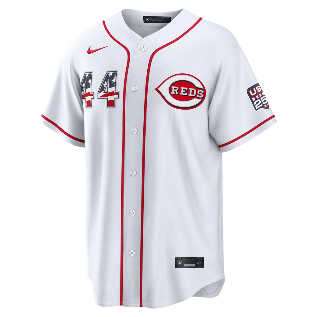Elly De La Cruz Cincinnati Reds Nike USA 250 Fourth of July Home Stadium Jersey - White | MLB Fan Gear