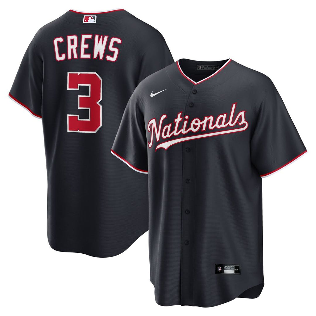 Dylan Crews Washington Nationals Nike Alternate Replica Jersey - Navy | MLB Fan Gear