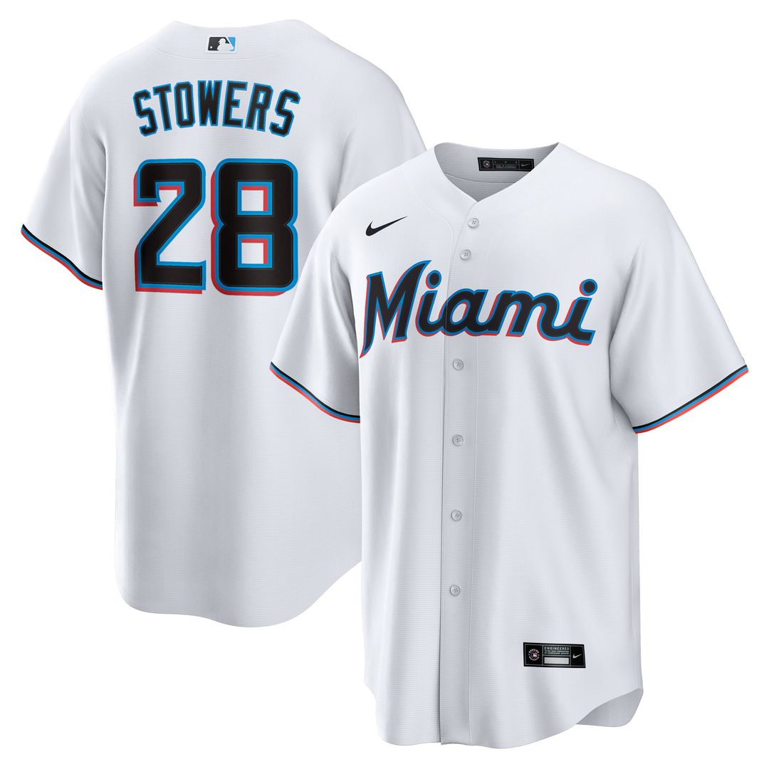 Kyle Stowers Miami Marlins Nike Home Replica Jersey - White | MLB Fan Gear