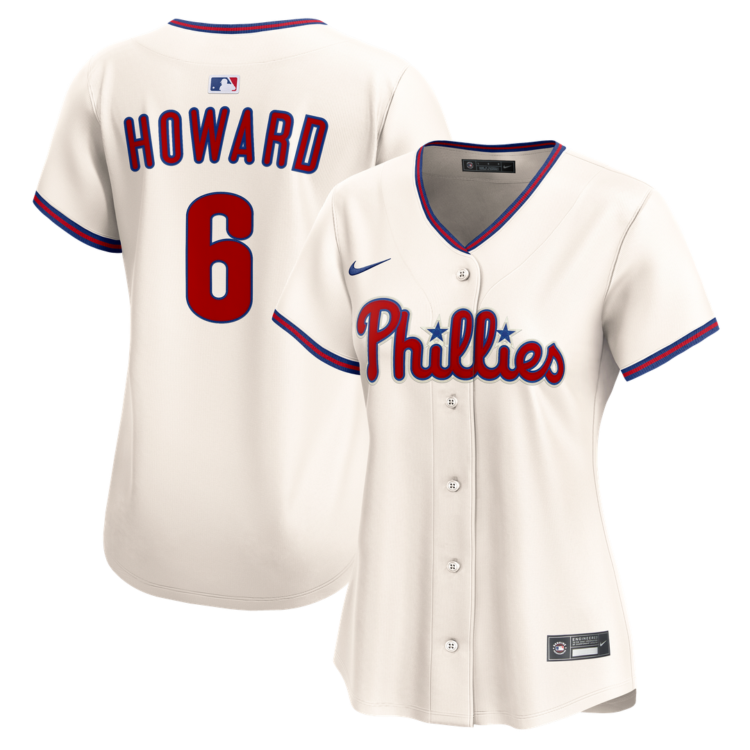 Ryan Howard Philadelphia Phillies Nike Women's Alternate 2 Limited Jersey – Cream | MLB Fan Gear