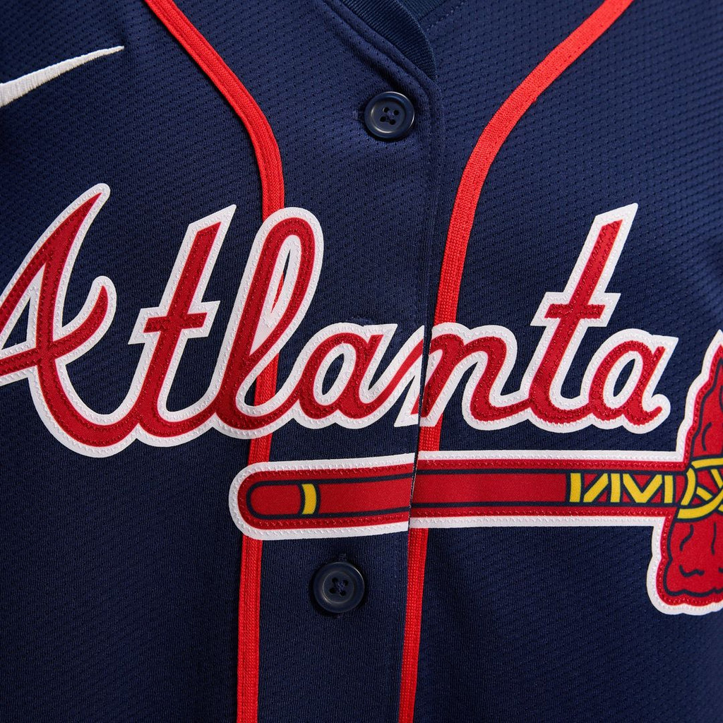 Ronald Acuña Jr. Atlanta Braves Nike Women's Alternate Limited Player Jersey – Navy | MLB Fan Gear