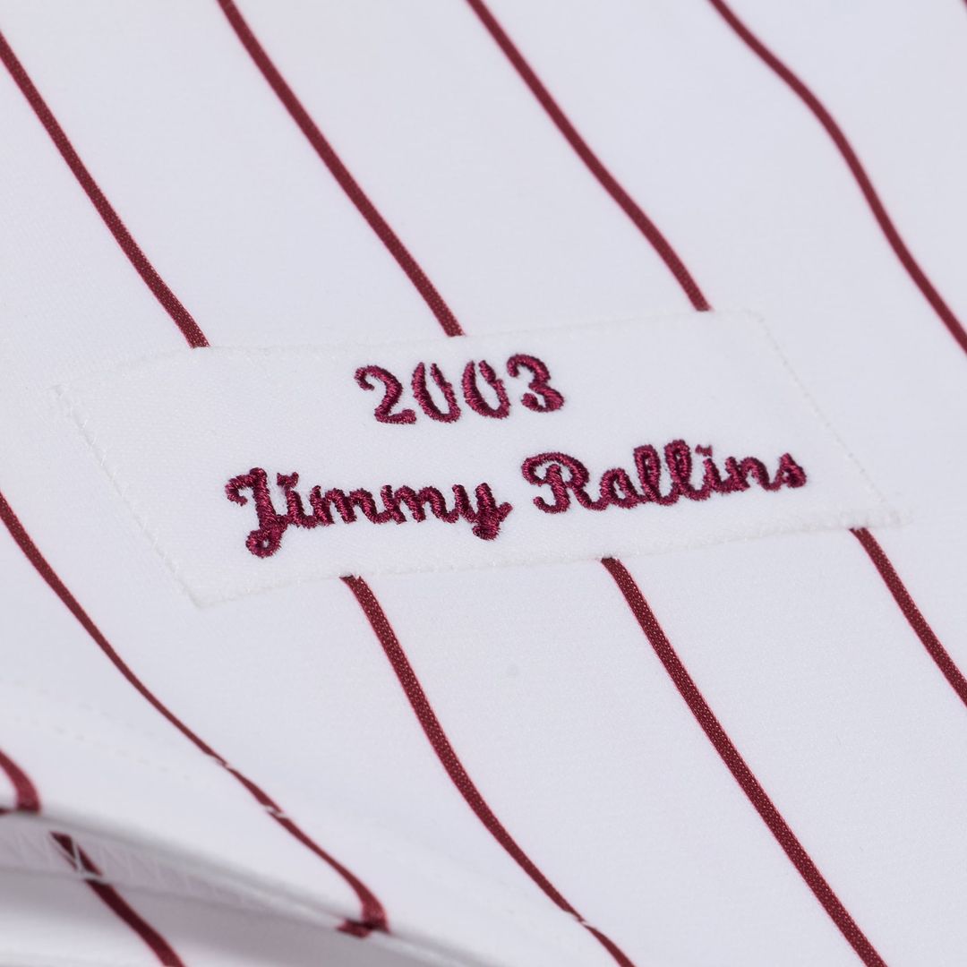 Jimmy Rollins Philadelphia Phillies Mitchell & Ness 2003 Cooperstown Collection Authentic Jersey - White | MLB Fan Gear