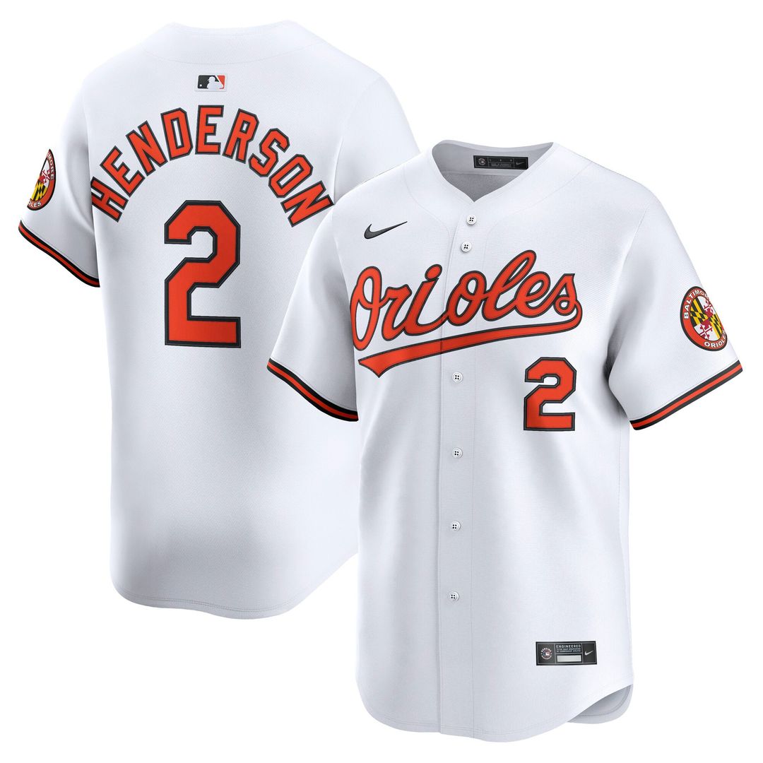 Gunnar Henderson Baltimore Orioles Nike Home Limited Player Jersey - White | MLB Fan Gear