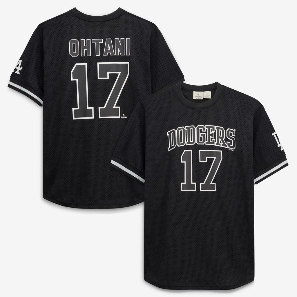 Shohei Ohtani Los Angeles Dodgers Fanatics Big & Tall Heavyweight Mesh Jersey - Black/ White | MLB Fan Gear