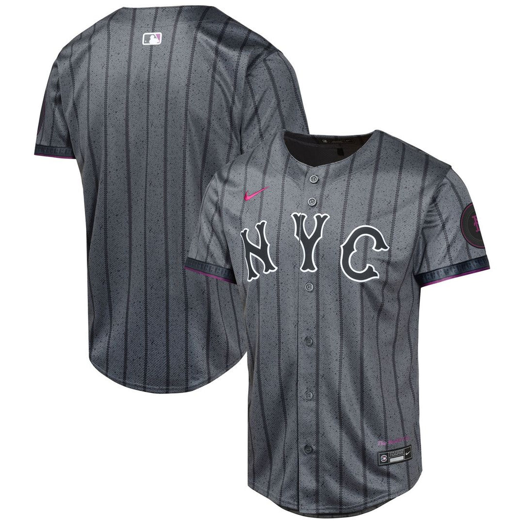 New York Mets Nike Youth 2024 City Connect Limited Jersey - Graphite | MLB Fan Gear