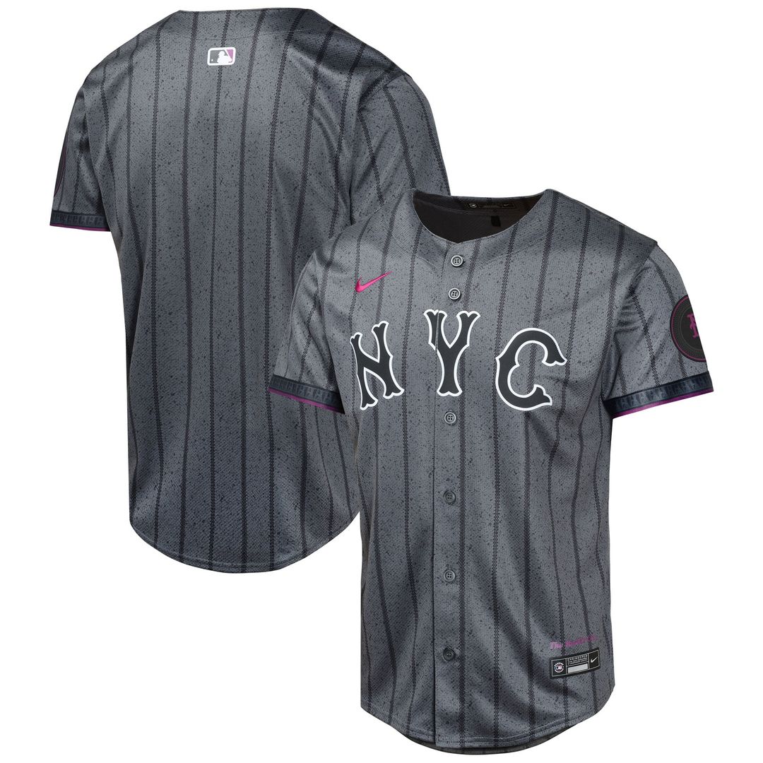 New York Mets Nike Youth 2024 City Connect Limited Jersey - Graphite | MLB Fan Gear