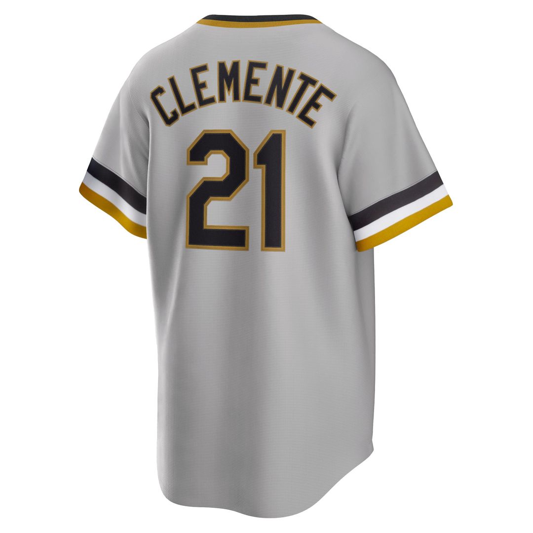 Roberto Clemente Pittsburgh Pirates Nike Road Cooperstown Collection Player Jersey - Gray | MLB Fan Gear
