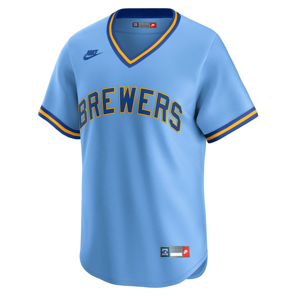 Milwaukee Brewers Nike Cooperstown Collection Limited Jersey - Light Blue | MLB Fan Gear