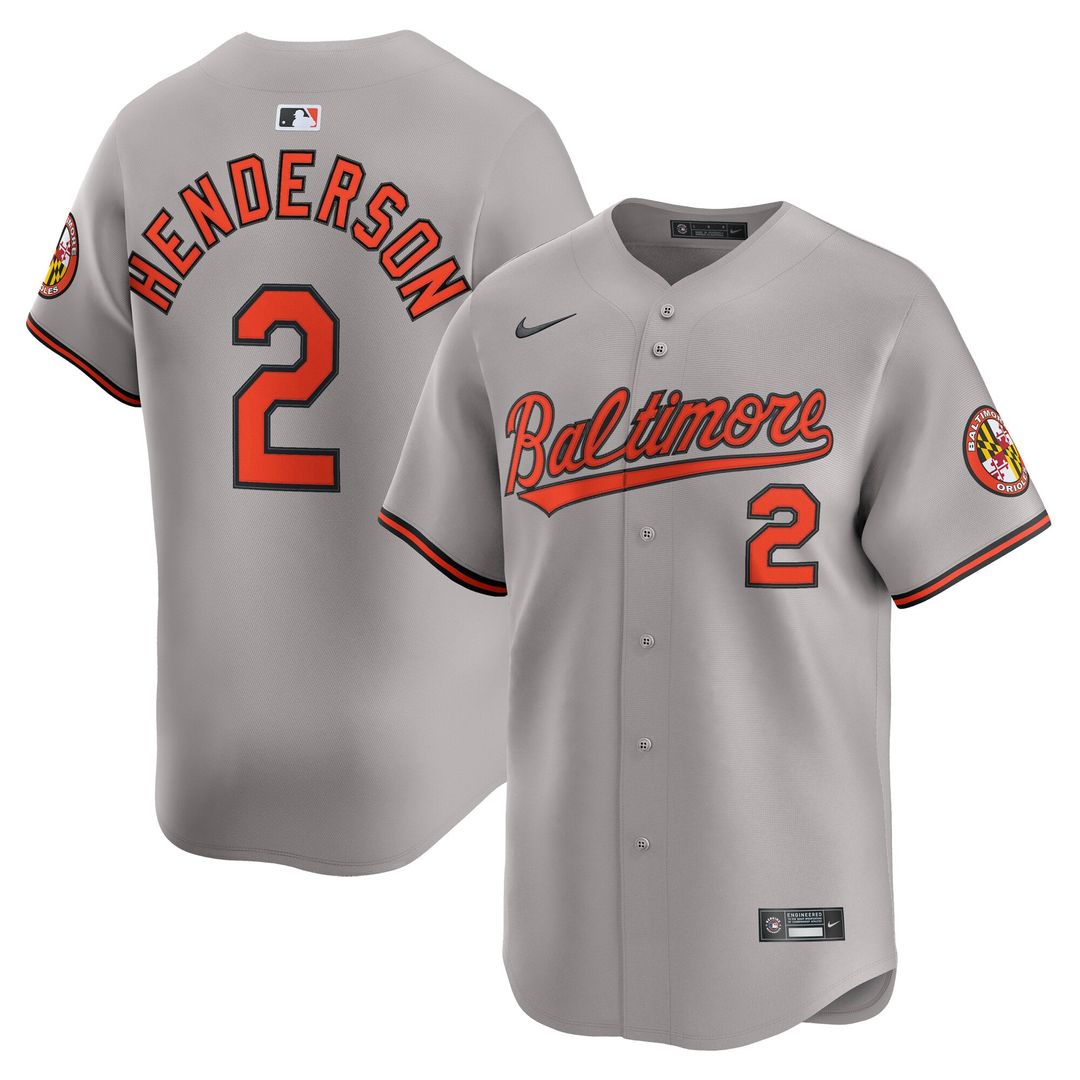 Gunnar Henderson Baltimore Orioles Nike Road Limited Player Jersey - Gray | MLB Fan Gear