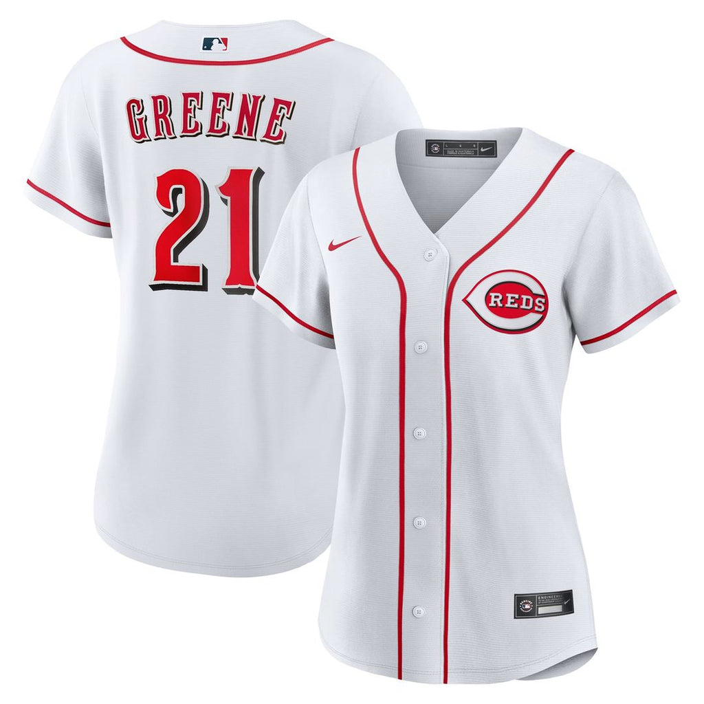 Hunter Greene Cincinnati Reds Nike Women's Home Replica Jersey - White | MLB Fan Gear