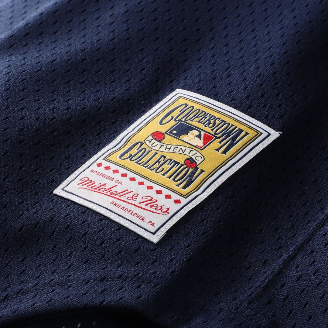 Rickey Henderson New York Yankees Mitchell & Ness Cooperstown Collection Mesh Batting Practice Button-Up Jersey - Navy | MLB Fan Gear