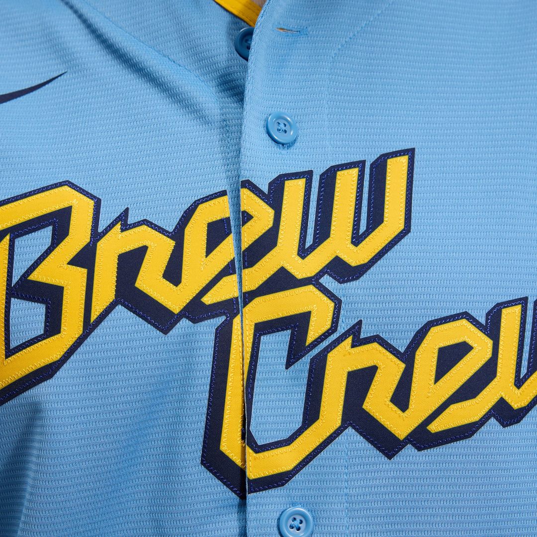 Milwaukee Brewers Nike City Connect Replica Team Jersey - Powder Blue | MLB Fan Gear