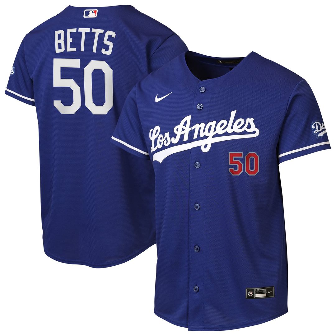 Mookie Betts Los Angeles Dodgers Nike Youth Alternate Stadium Jersey - Royal | MLB Fan Gear