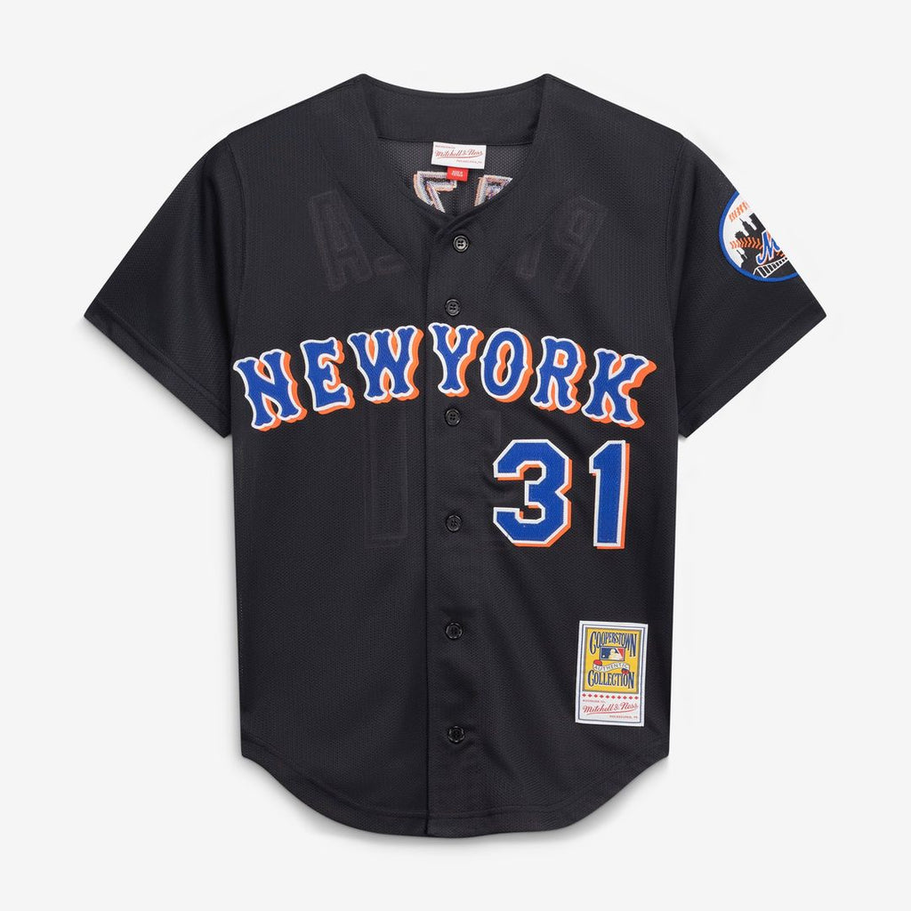 Mike Piazza New York Mets Mitchell & Ness Cooperstown Collection 2000 Batting Practice Jersey - Black | MLB Fan Gear