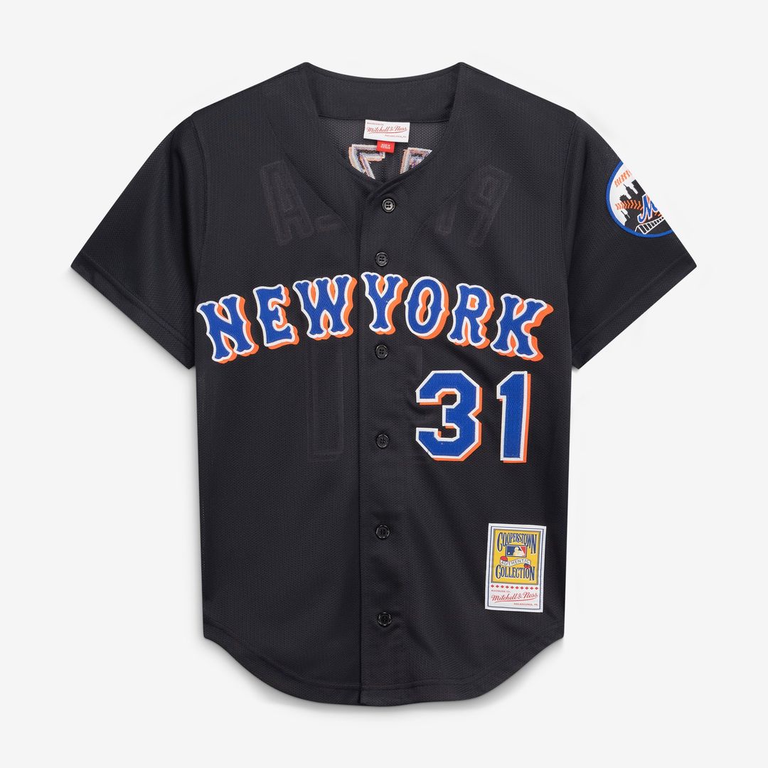 Mike Piazza New York Mets Mitchell & Ness Cooperstown Collection 2000 Batting Practice Jersey - Black | MLB Fan Gear