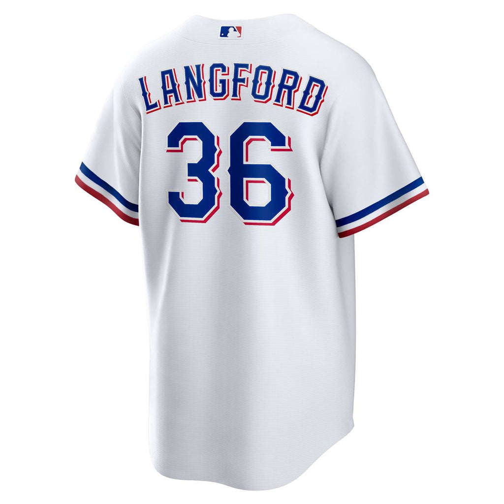 Wyatt Langford Texas Rangers Nike Home Replica Jersey - White | MLB Fan Gear