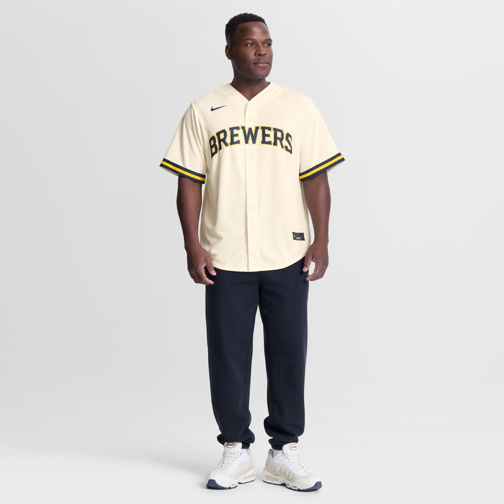 Jackson Chourio Milwaukee Brewers Nike Home Replica Jersey - Cream | MLB Fan Gear