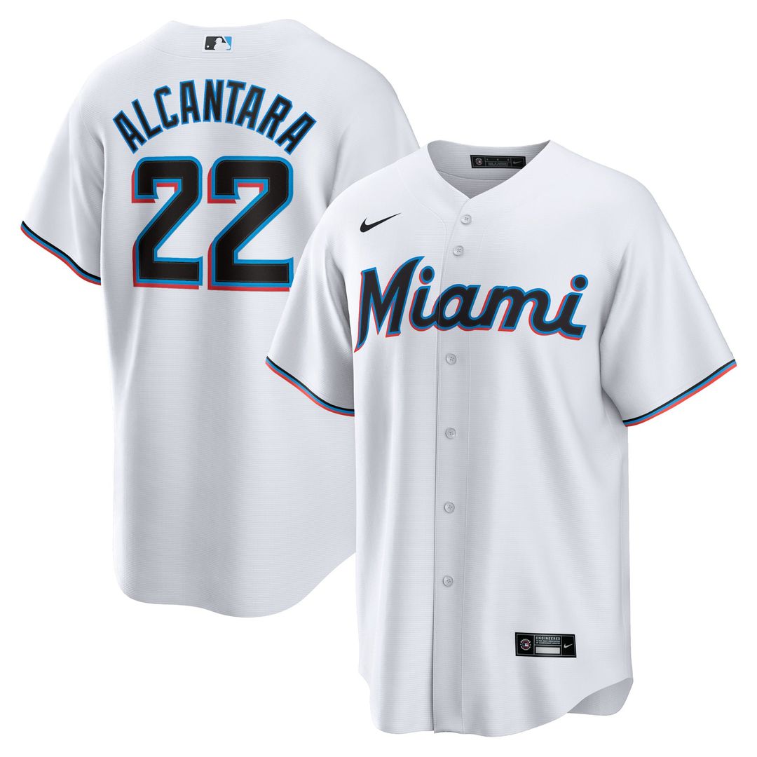 Sandy Alcantara Miami Marlins Nike Replica Player Jersey - White | MLB Fan Gear