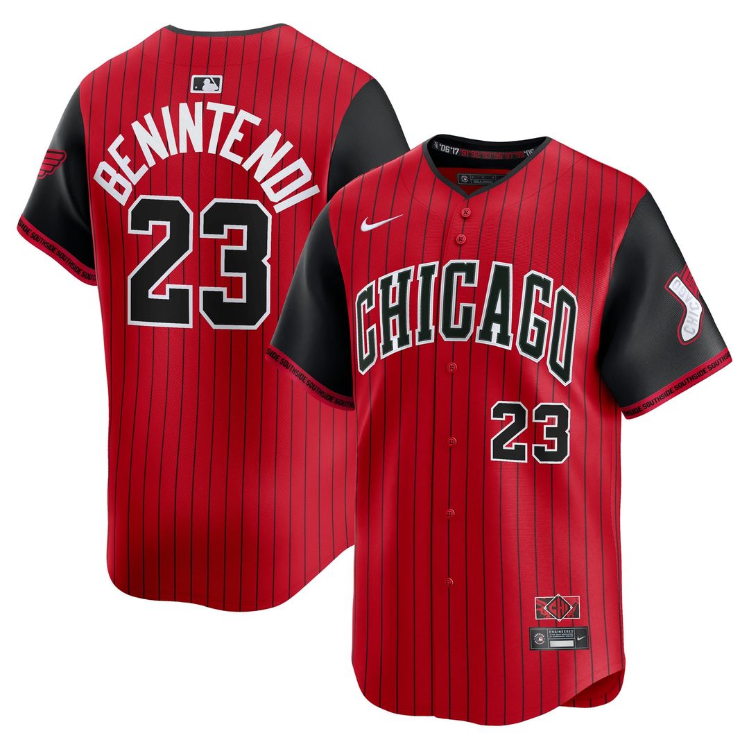 Andrew Benintendi Chicago White Sox Nike 2025 City Connect Limited Player Jersey - Red/ Black | MLB Fan Gear