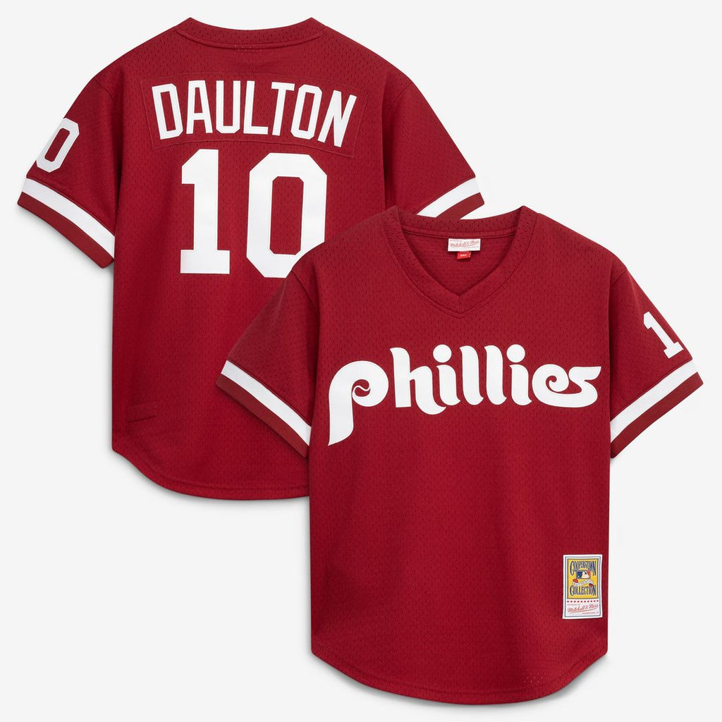 Darren Daulton Philadelphia Phillies Mitchell & Ness Authentic Batting Practice Jersey - Scarlet | MLB Fan Gear