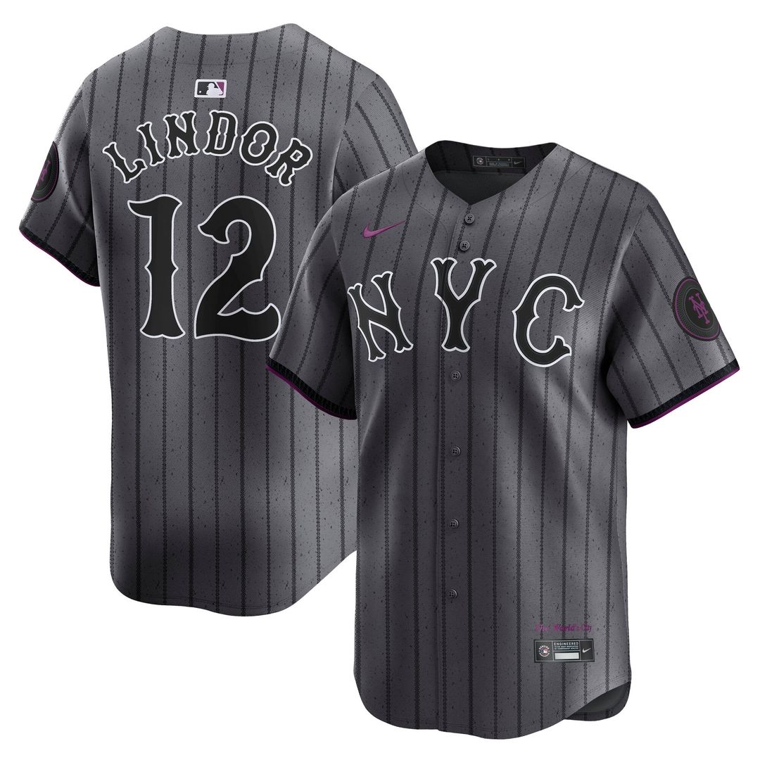 Francisco Lindor New York Mets Nike City Connect Limited Jersey - Gray | MLB Fan Gear