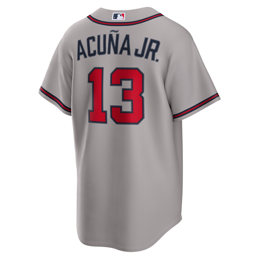 Ronald Acuña Jr. Atlanta Braves Nike Road Replica Jersey - Gray | MLB Fan Gear