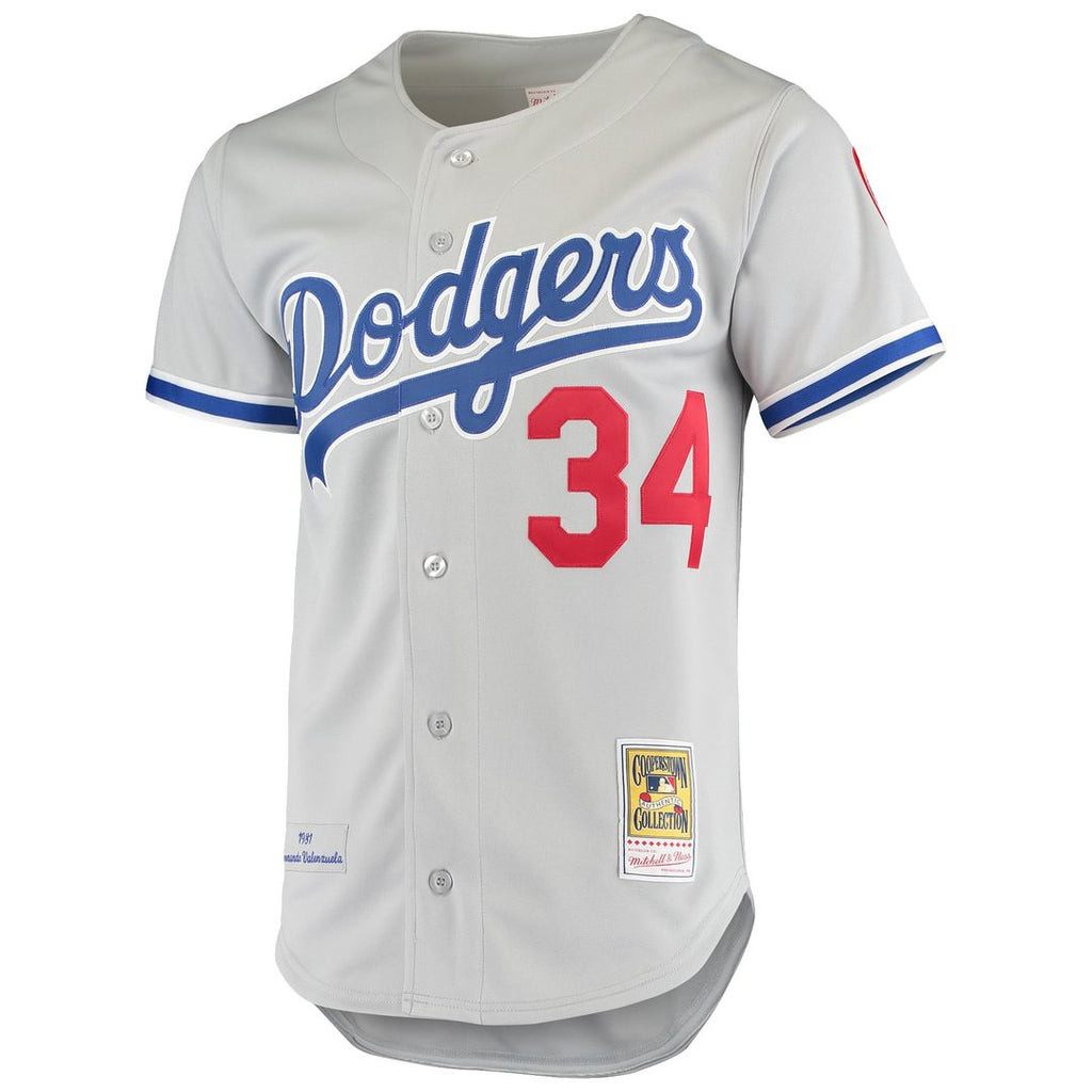 Fernando Valenzuela Los Angeles Dodgers Mitchell & Ness Road 1981 Cooperstown Collection Authentic Jersey - Gray | MLB Fan Gear