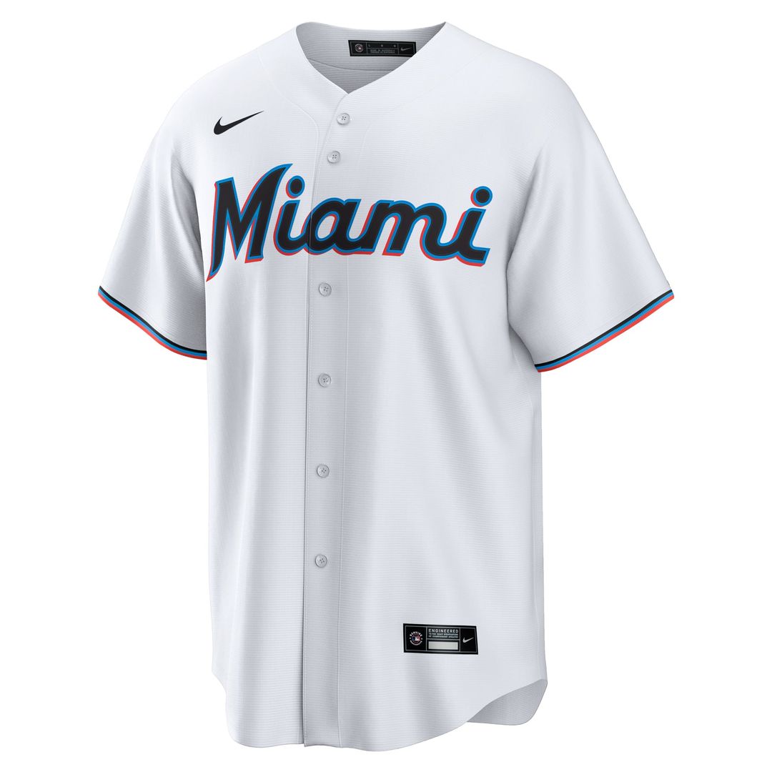Xavier Edwards Miami Marlins Nike Home Replica Jersey - White | MLB Fan Gear