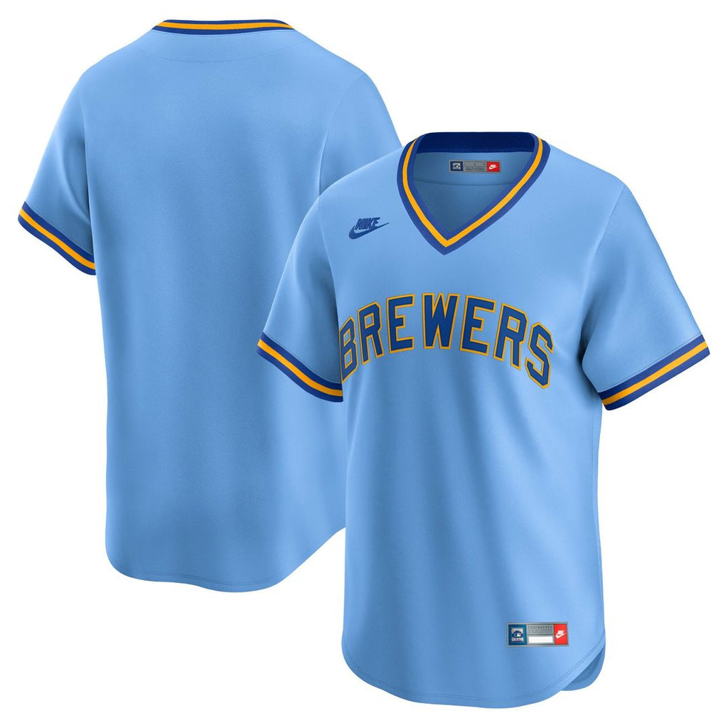 Milwaukee Brewers Nike Cooperstown Collection Limited Jersey - Light Blue | MLB Fan Gear