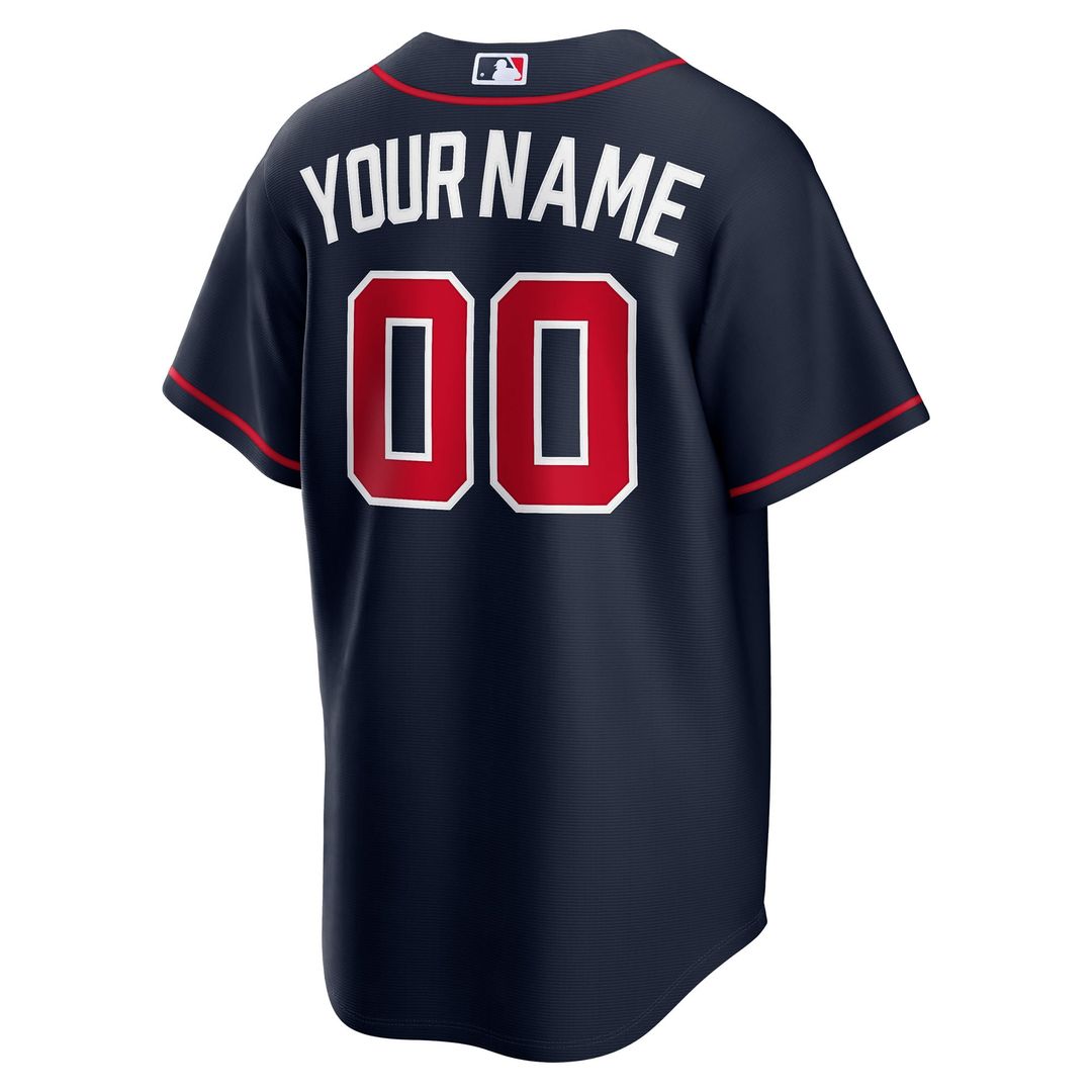 Atlanta Braves Nike Alternate Replica Custom Jersey - Navy | MLB Fan Gear