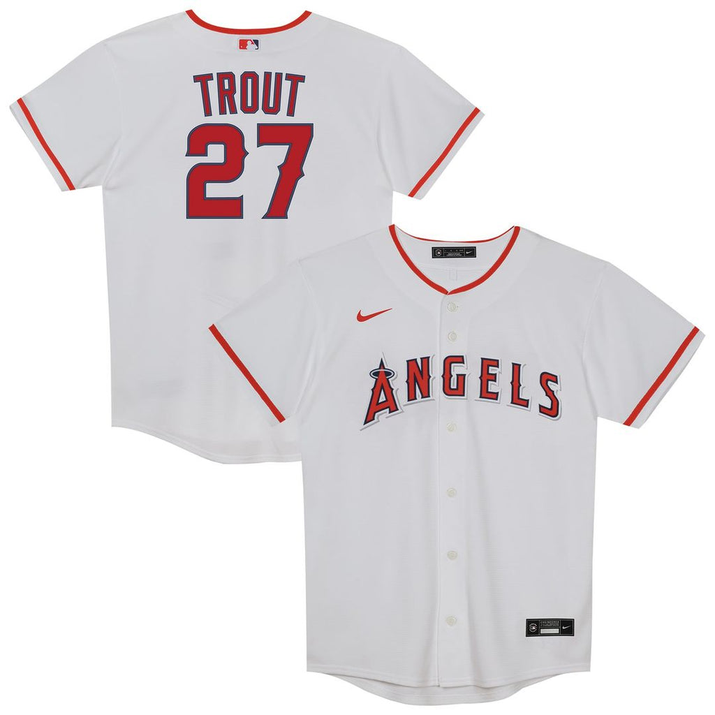 Mike Trout Los Angeles Angels Nike Preschool Home Replica Player Jersey - White | MLB Fan Gear
