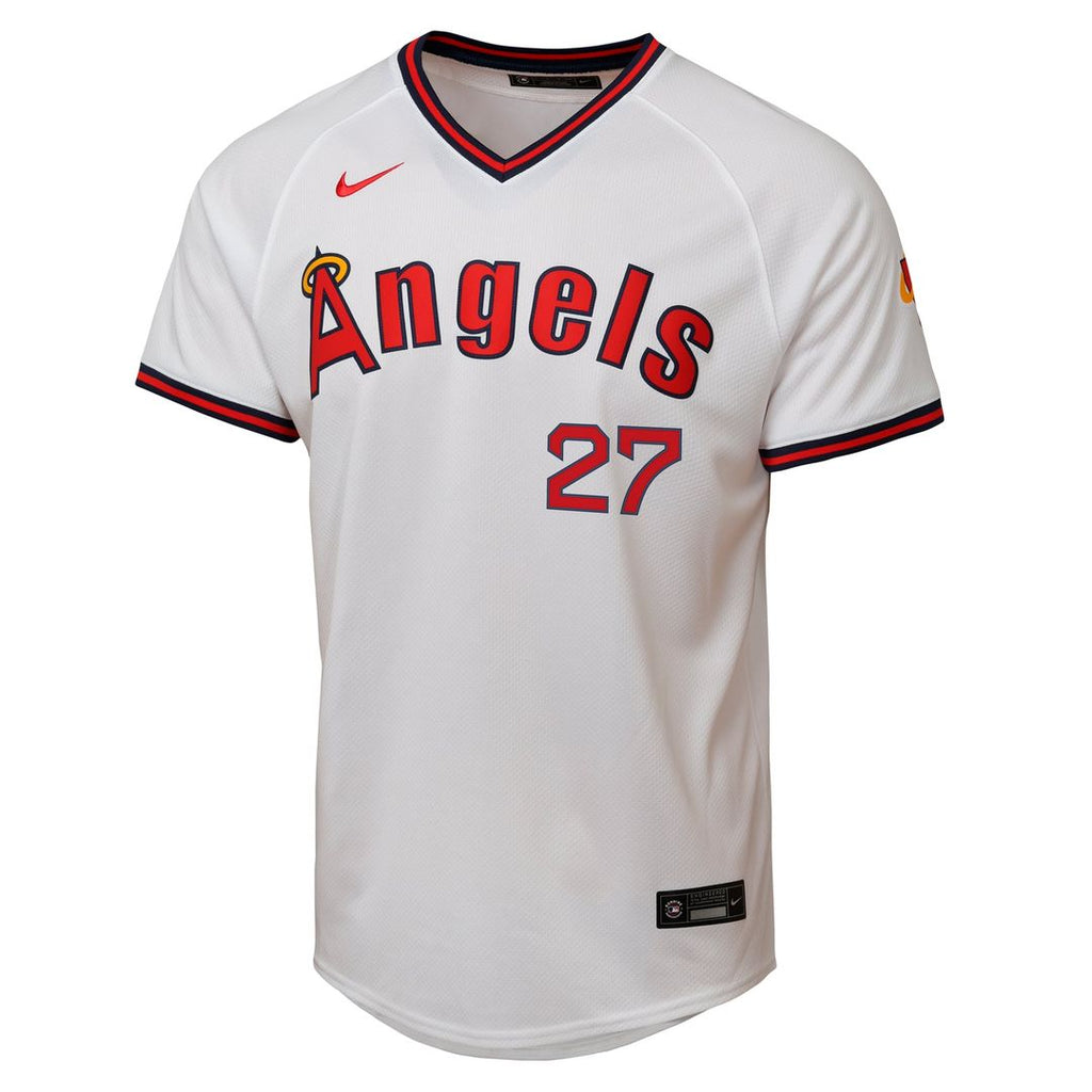 Mike Trout Los Angeles Angels Nike Youth Alternate 2 Limited Player Jersey - White | MLB Fan Gear