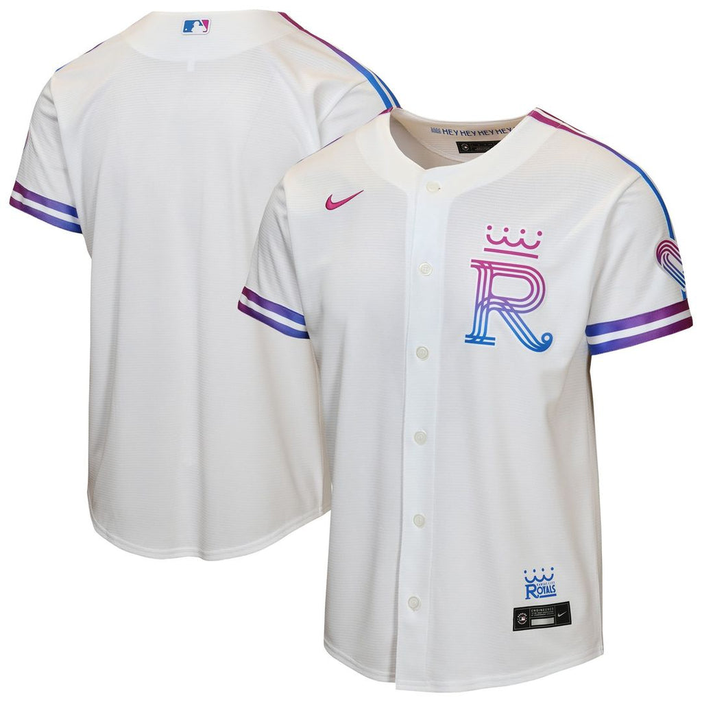 Kansas City Royals Nike Youth 2026 City Connect Stadium Jersey - White | MLB Fan Gear