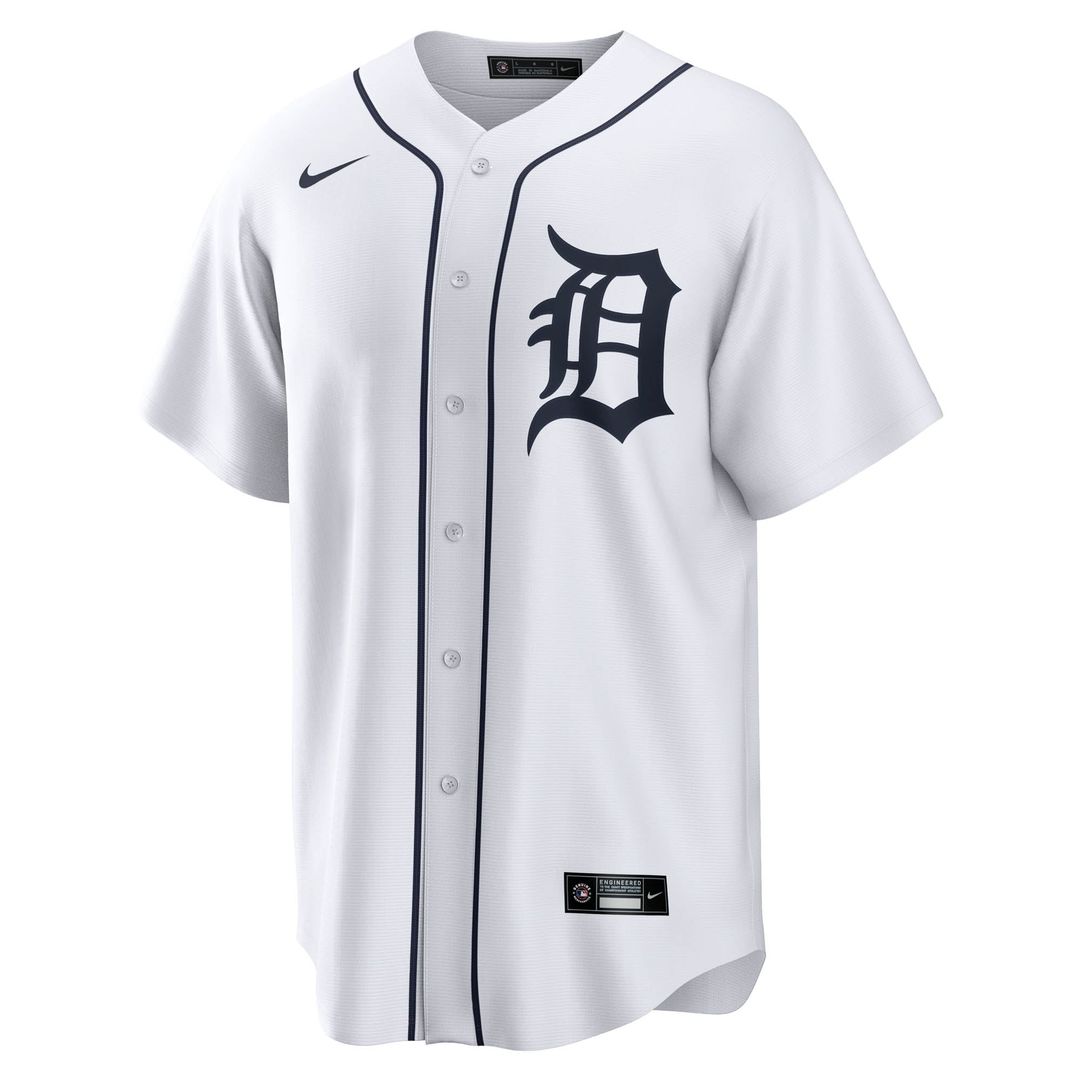 Jackson Jobe Detroit Tigers Nike Home Replica Jersey - White | MLB Fan Gear