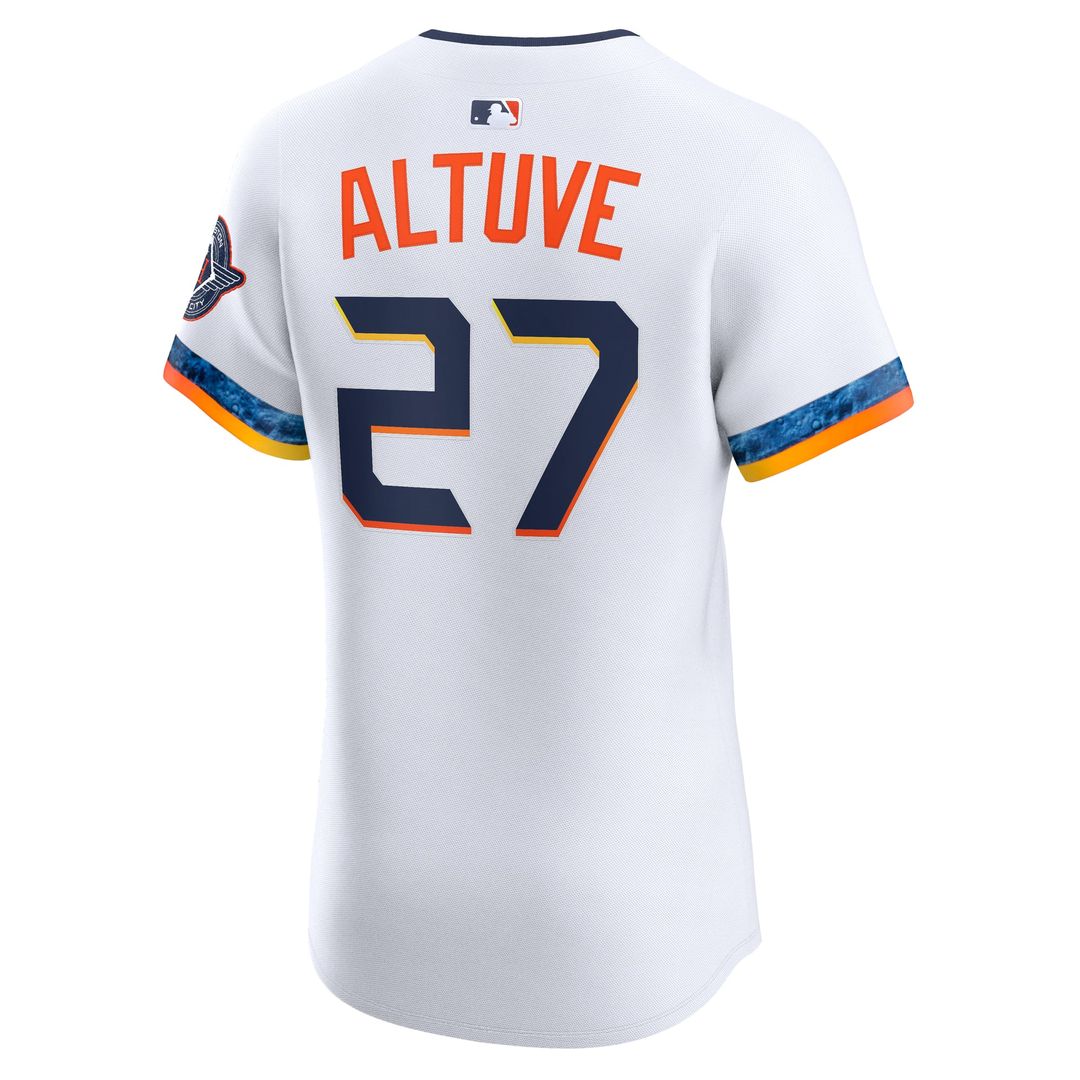Jose Altuve Houston Astros Nike 2025 City Connect Elite Player Jersey - White | MLB Fan Gear