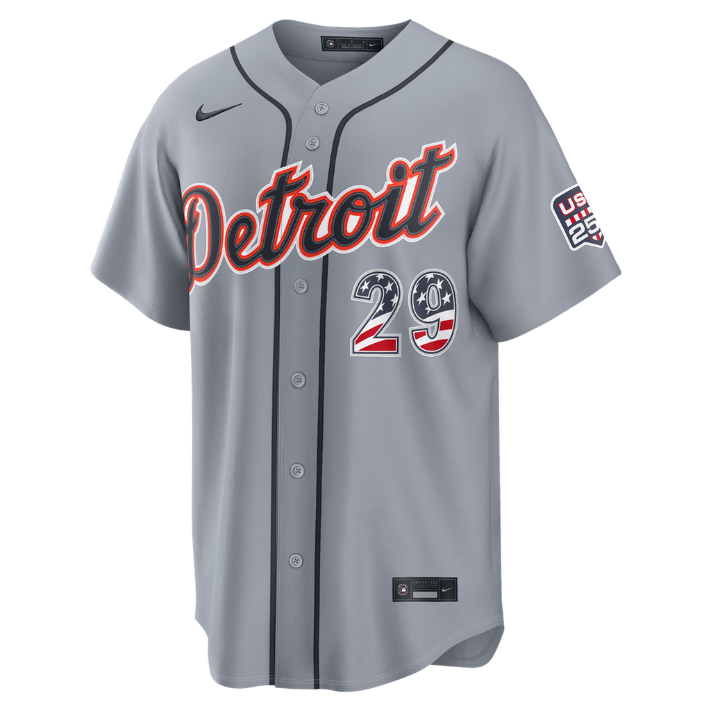 Tarik Skubal Detroit Tigers Nike USA 250 Fourth of July Road Stadium Jersey - Gray | MLB Fan Gear