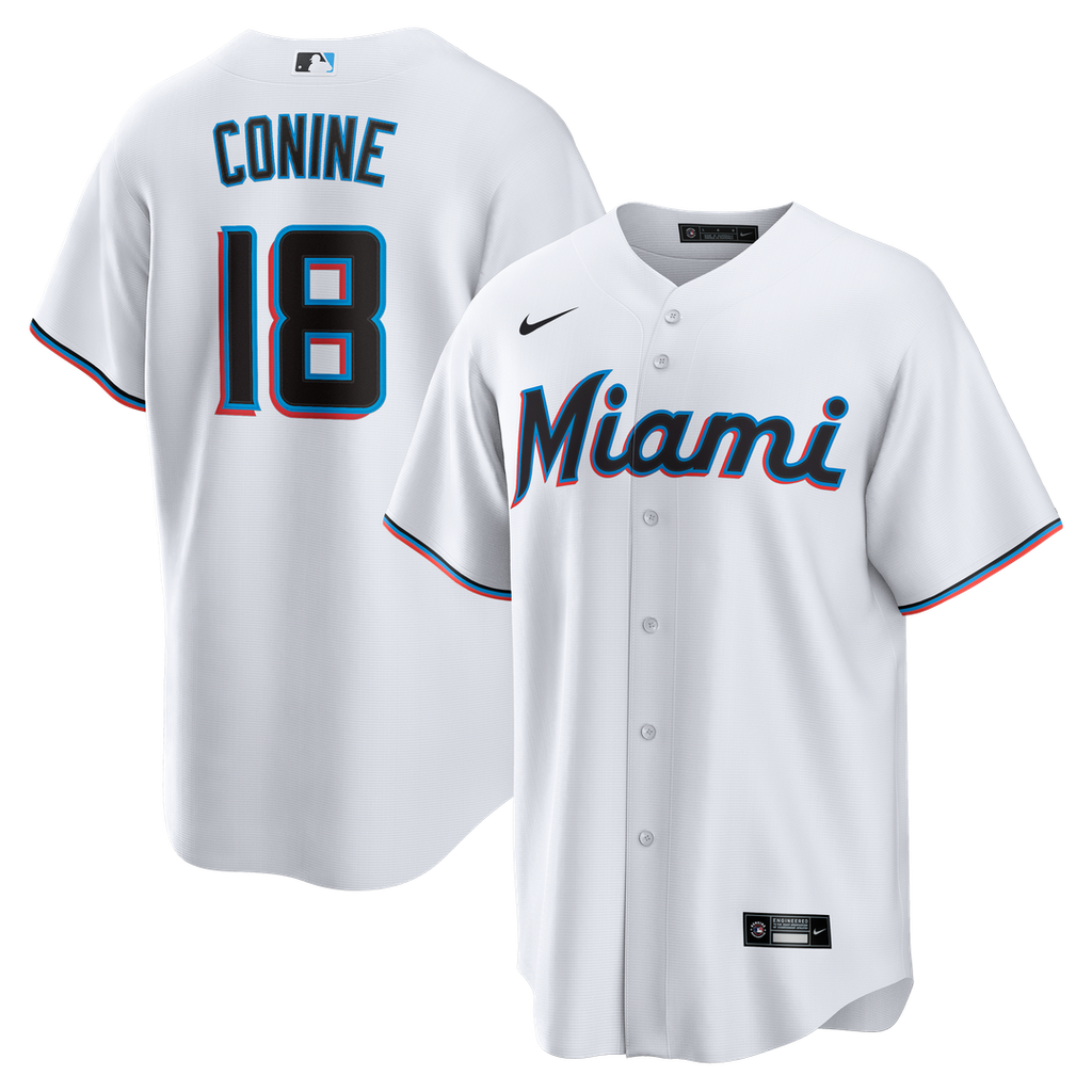 Griffin Conine Miami Marlins Nike Home Replica Jersey - White | MLB Fan Gear