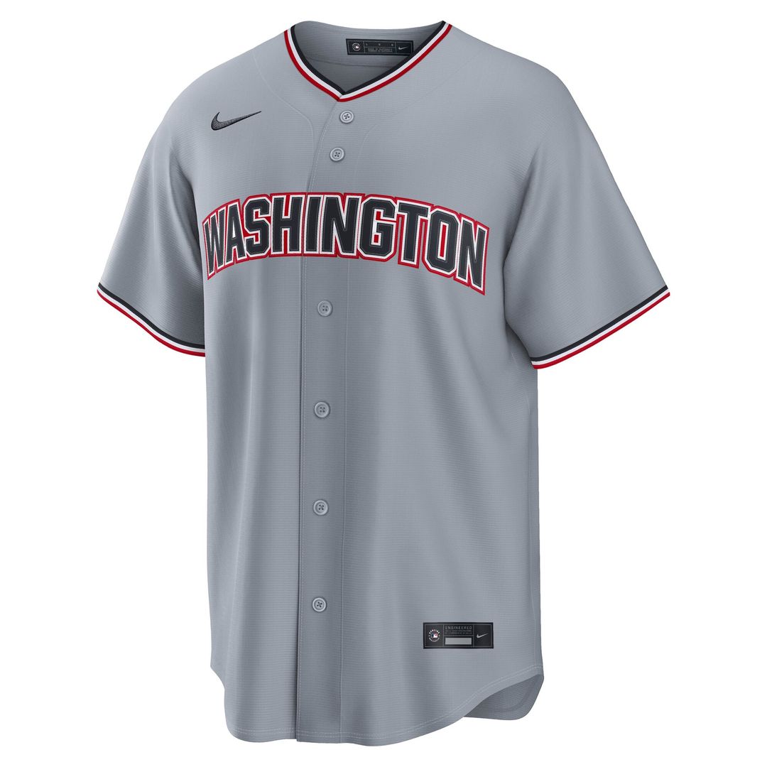 James Wood Washington Nationals Nike Road Replica Jersey - Gray | MLB Fan Gear