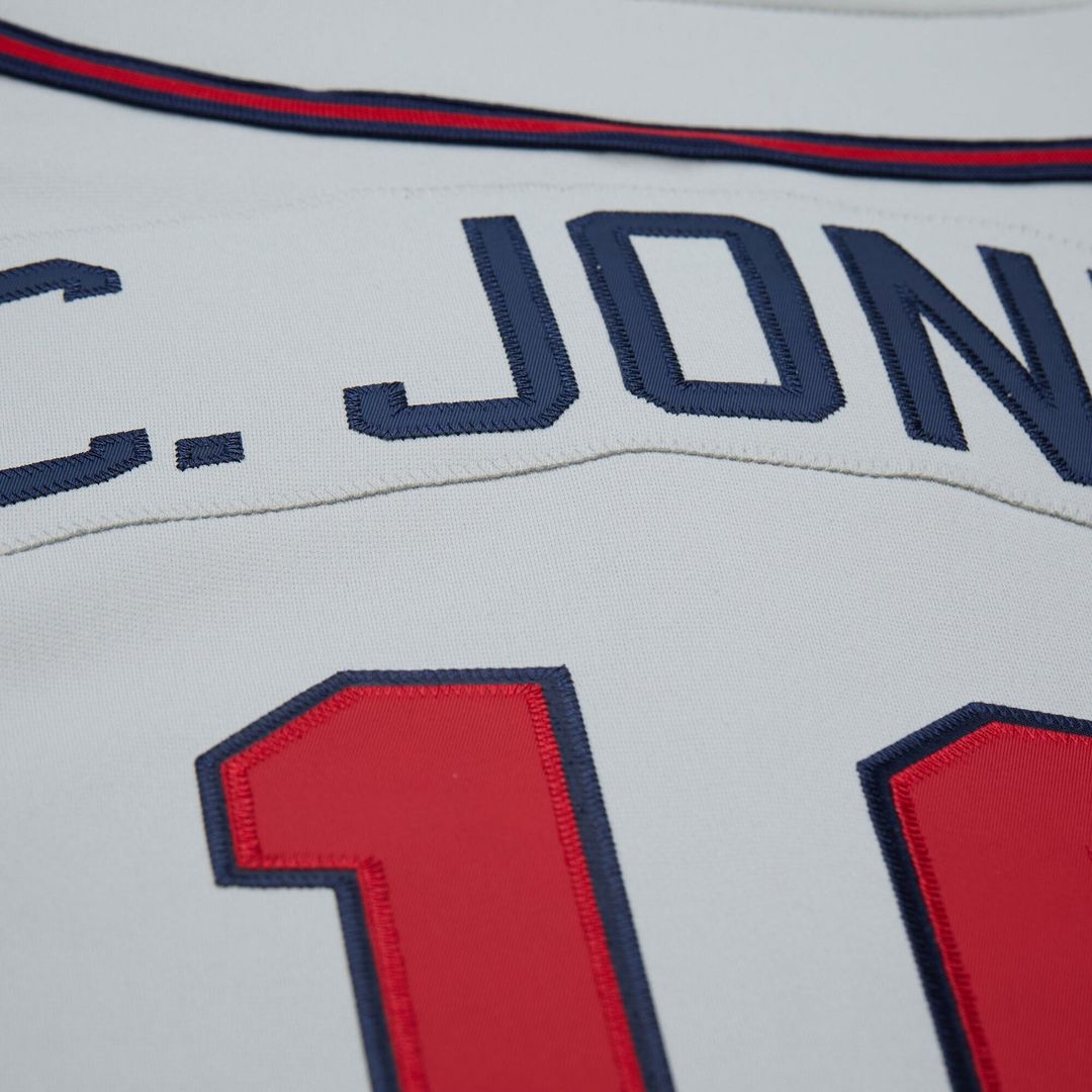 Chipper Jones Atlanta Braves Mitchell & Ness 1995 Throwback Authentic Jersey - Gray | MLB Fan Gear