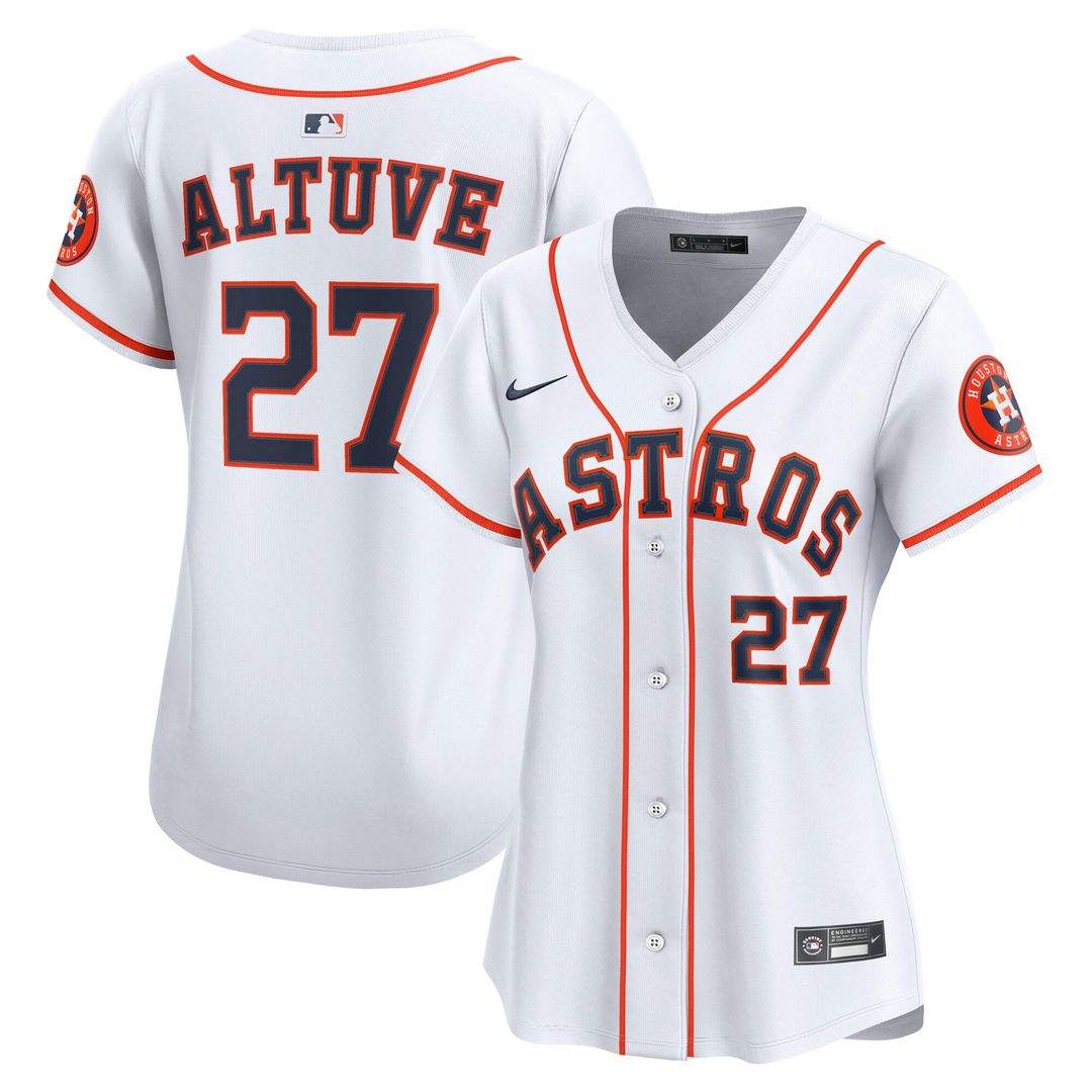 Jose Altuve Houston Astros Nike Women's Home Limited Player Jersey - White | MLB Fan Gear